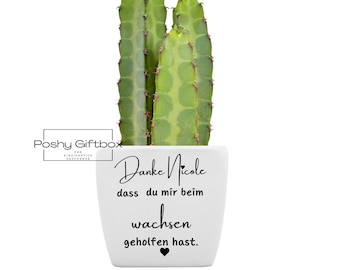 AUFKLEBER "Danke, dass du mir beim Wachsen geholfen hast"/Aufkleber für den Blumentopf,Tasse,Vase/Abschiedsgeschenk  Vorschulkind Erzieherin