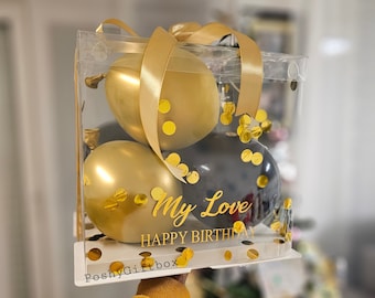 Personaliseerbare ballondoos/Geschenkbox/Luftballons/Geldgeschenk/Valentijnsgeschenk/Geburtstagsgeschenk/Geschenkverpackung/Hochzeitsgeschenk