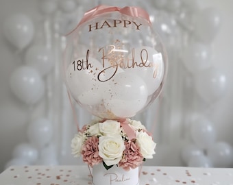 Ballongeschenk/Ballon personalisiert /Geschenk zur Hochzeit/Geburtstagsgeschenk/Geschenk Frauen/Geschenk Muttertag/Geschenkbox/Ballonbox