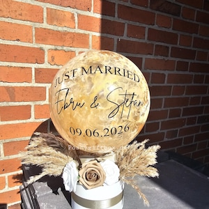 Ballon mit Acrlyfarben /Geschenk Hochzeit,Geburtstag,Abschluss,Abschied/Personalisierter Ballon/Individuelles Geschenk/Partydekoration 画像 1