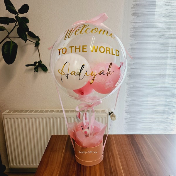 Willkommen Auf Der Welt Baby Ballon/Geschenkballon zur Geburt/Baby Geschenk/Geschenk zur Taufe/Hallo  Baby/Geschenk zur Geburt/Geburtballon