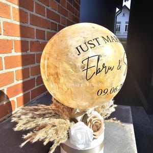 Ballon mit Acrlyfarben /Geschenk Hochzeit,Geburtstag,Abschluss,Abschied/Personalisierter Ballon/Individuelles Geschenk/Partydekoration 画像 10