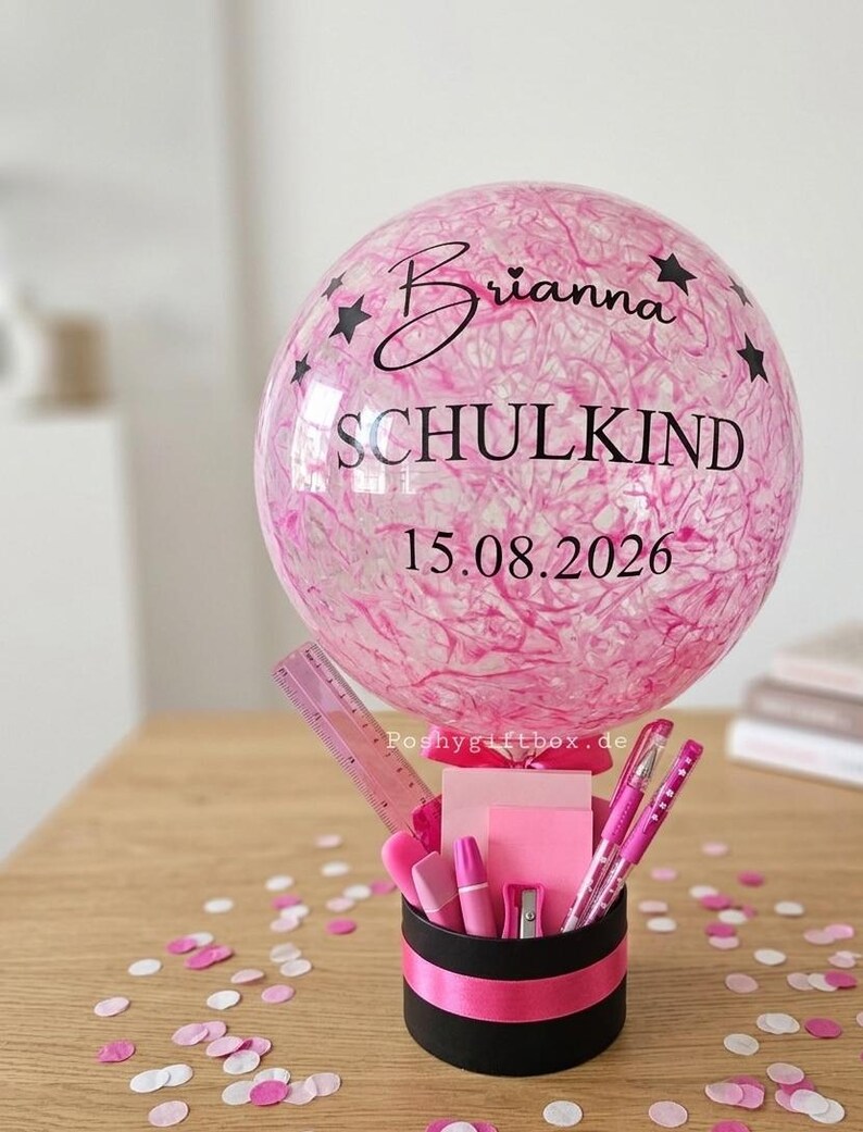 Ballon mit Acrlyfarben /Geschenk Hochzeit,Geburtstag,Abschluss,Abschied/Personalisierter Ballon/Individuelles Geschenk/Partydekoration 画像 5