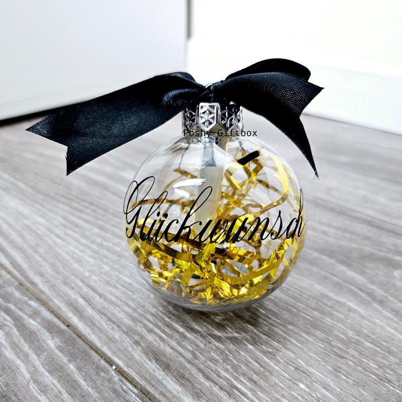 Wunscherfüller/Geldgeschenk Gutschein/Geldgeschenk Geburtstag/Weihnachtskügel personalisiert/Geld verschenken/Geld verpacken/Glückwunsch bild 4