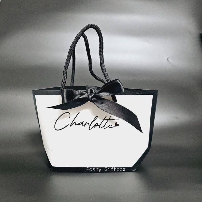 Geschenktaschen mit Namen/Eine Kleinigkeit Tüte/Geschenktüte /Geschenkverpackung JGA/Goodies Bag/JGA Beutel/Geschenktasche Geburtstag,Party image 2