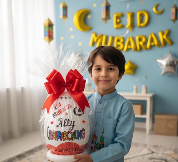 XXL personalisiertes Überraschungsei Eid Mubarak /Ramadan  Geschenk/Ü-Ei Happy Bayram/Islamisches Geschenk/hayirli Bayramlar/