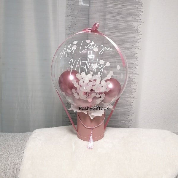 Ballongeschenk/Ballon personalisiert metallic Rosa/Geschenk zur Hochzeit/Geburtstagsgeschenk/Geschenk für Frauen/Geschenk Muttertag/Ballon