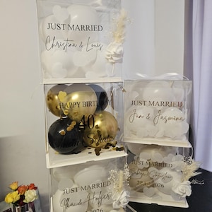 Personalisierte Ballon-Box/Geschenkbox/Luftballons/Geldgeschenk/Verlobungsgeschenk/Geburtstagsgeschenk/Geschenkverpackung/Hochzeitsgeschenk image 12