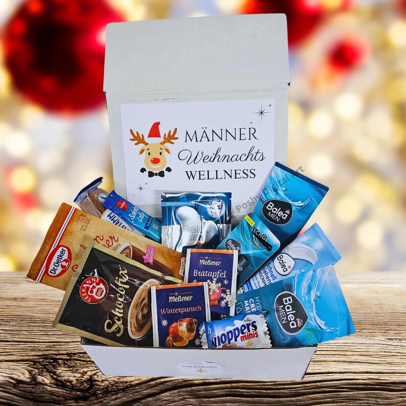 Männer Wellnessbox Personalisiert/Geschenk für Männer Weihnachten/Wellness Set Freund/Pflege Box/Papa/Bruder/Adventsbox/Nikolaus/Wohlfühl image 2