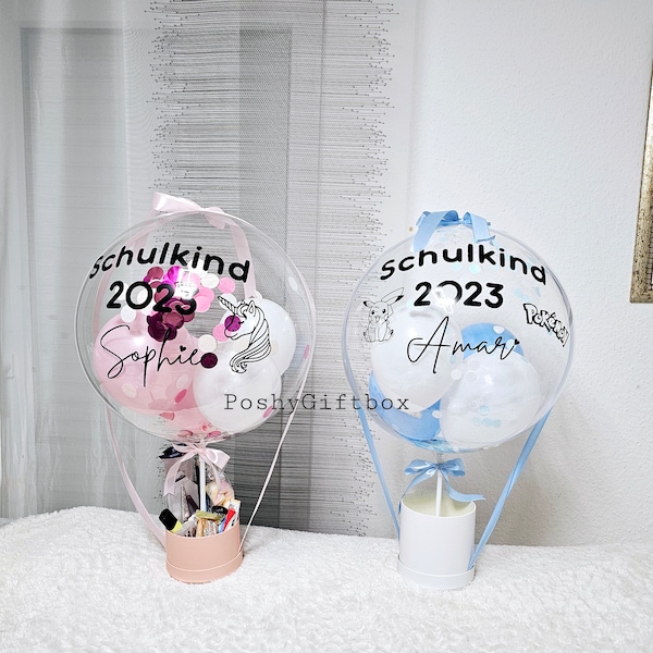 Ballon Geschenk " SCHULKIND"/Einschulungsgeschenk/Schulkind Geschenk/Ballon Personalisiert/Ballon Wunschmotiv/Ballon Einschulung