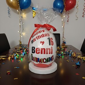Personalisiertes XXL Überraschungsei /Ü-Ei/XXL Überraschungsei mit Motiven/18 Geburtstag /Geschenk Geburtstag/11 Designs/Weihnachtsgeschenk Wie Bild 5