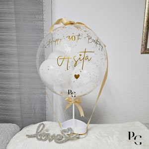 Ballon Geschenk mit Schokoladen und Trockenblumen/Personalisierte Balloons/Hochzeitsgeschenk/Happy Valentinstag/Geburtstagsgeschenk image 9
