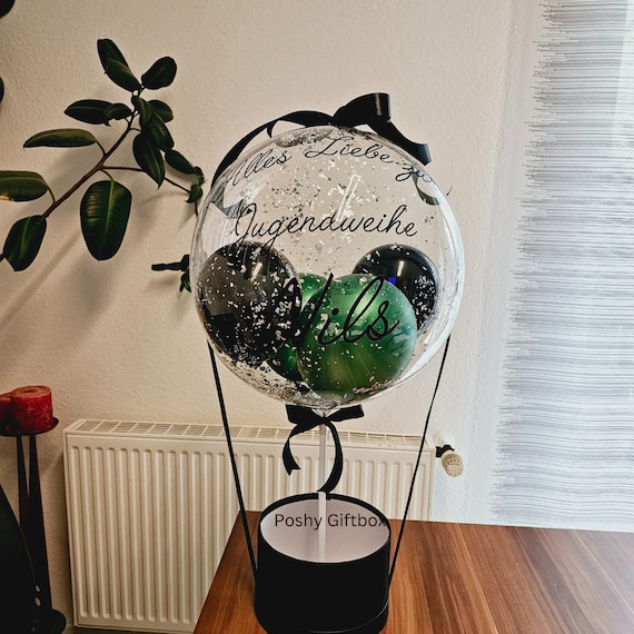 Ballon Geschenk " JUGENDWEIHE"/Geschenk Kommunion,Konfirmation,Taufe,Einschulung/Geburtstagsgeschenk/Ballon Personalisiert/Ballon Grüße