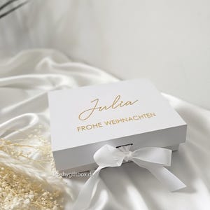 Magnetisch Geschenkbox  personalisiert/Mit Schleife/Luxus Geschenk Box/Geburtstags ,Weihnachten,Hochzeit/Brautjungfer Geschenk Box/3 Farben