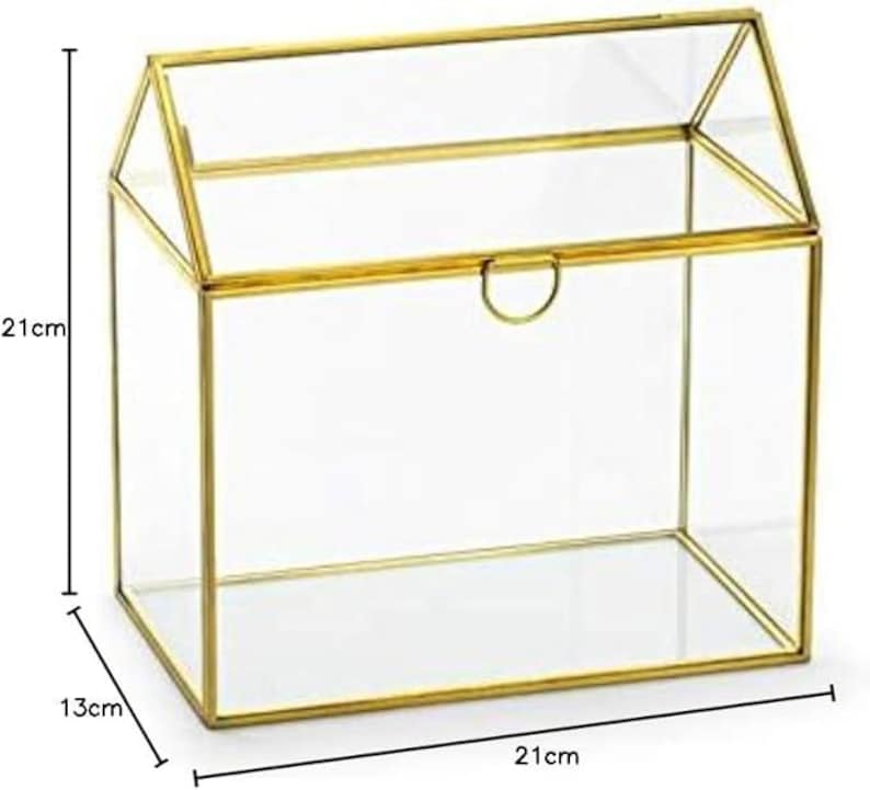 Hochzeitsbox für Karten ,Geldgeschenke/Glaskartenbox Hochzeitspost/Glasbox Hochzeit/ Hochzeitspost Glasbox oder Sticker/ Hochzeitskartenbox image 6