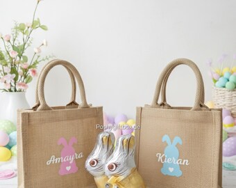Ostertasche Jute/Osterkörbchen/Jutetasche Ostern/Osterkorb personalisiert/Ostern Kindercadeau/Hasenpost Ostern/Tasche Ostereier suchen
