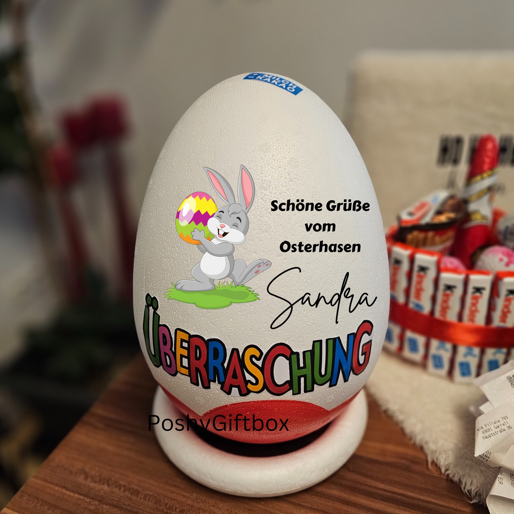 Personalisiertes 3D-gedrucktes Osterei Mit Name - Moderne Osterdekoration & Geschenk