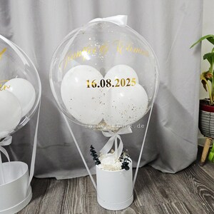 Ballon Geschenk mit Schokoladen und Trockenblumen/Personalisierte Balloons/Hochzeitsgeschenk/Happy Valentinstag/Geburtstagsgeschenk image 10