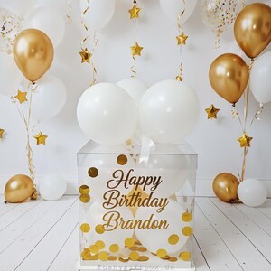 Ballon personalisiert/Personalisierte Ballonbox/Geldgeschenk Verpackung/Geschenkbox Verschiedene Größen/Geschenkverpackung/Luftballons image 2