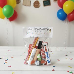Schulkind Geschenktüte/Einschulung Geschenkverpackung /Schulstart/Schultüte befüllt/Mitbringsel/Abschiedsgeschenk Kindergarten/5.Klasse image 2