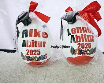 XXL Überraschungsei Abschluss personalisierte Geschenke/Mit  Bachelor/Master/Abi/Schulabschluss Geschenk /Bestandene Prüfung Geschenk