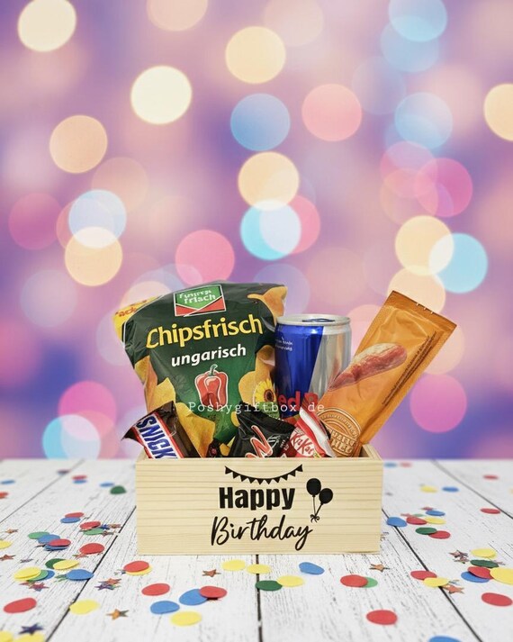 Geschenkkörbchen/Kleines Geschenk/Holz Geschenkkorb/Kleine Auszeit/Holzkorb/Kleines Dankeschön/Abschied Geschenk/Männer Wellness/Präsentkorb