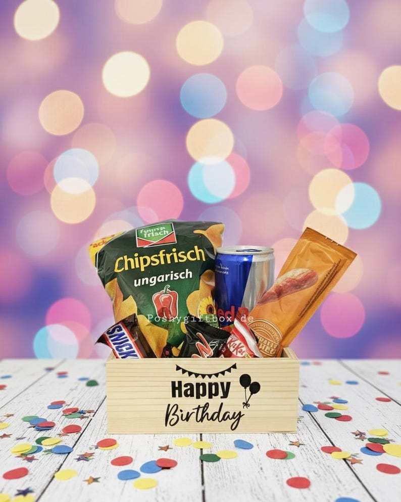 Geschenkkörbchen/Kleines Geschenk/Holz Geschenkkorb/Kleine Auszeit/Holzkorb/Kleines Dankeschön/Abschied Geschenk/Männer Wellness/Präsentkorb image 1