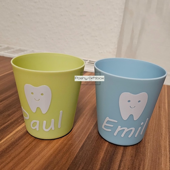 Kinder Becher personalisiert Kunststoff/ Trinkbecher Kindergeburtstag /Zahnputzbecher personalisiert / Becher Pastell,Bunt/ Zahnputzbecher
