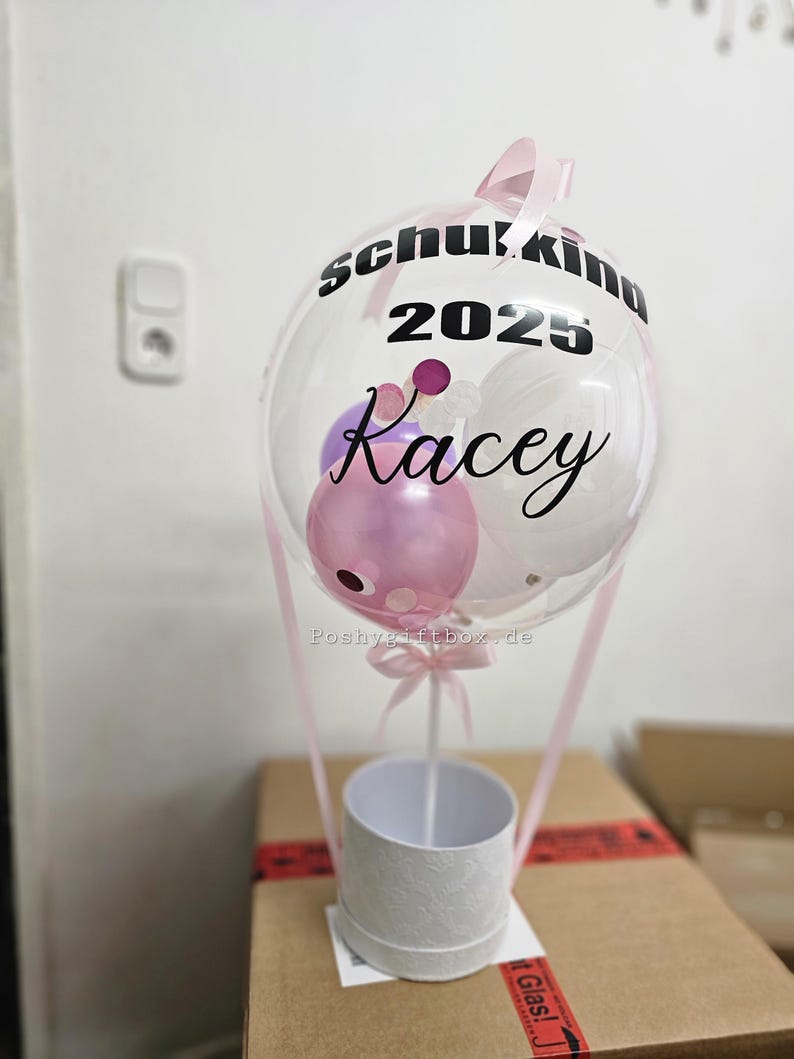 Schulkind Ballon/Geschenk zur Einschulung/Schulkind Geschenk/Geschenkbox zum ersten Schultag/Endlich Schulkind Ballon/Schultüte Einschulung image 5