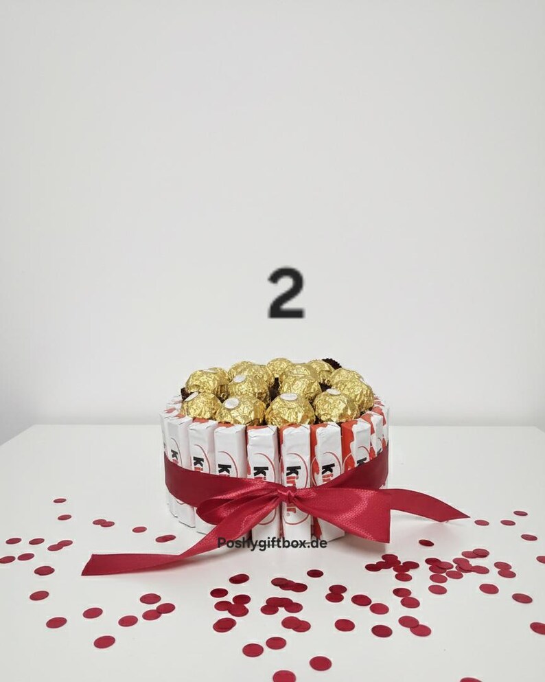 Kinderriegel Torte/Pralinen Torte/, Geburtstagstorte mit Zahl/4 VARIANTEN/ 2