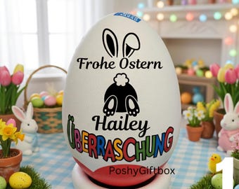 XXL berraschungsei/Ostereier Personalisiert/Eiersuche Ostern/XXL Osterei/Osternest /Ü-ei /Osterkörbchen/Riesen Ostereier/9 DESIGNS