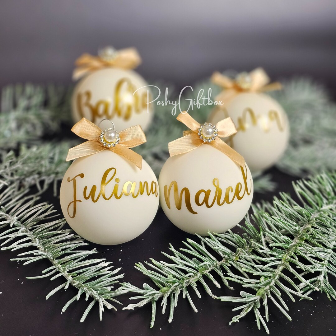 Personalisierte Weihnachtskugeln Mit Perlen & Etsy