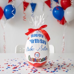 Personalisiertes XXL Überraschungsei /Ü-Ei/XXL Überraschungsei mit Motiven/18 Geburtstag /Geschenk Geburtstag/11 Designs/Weihnachtsgeschenk Wie Bild 10