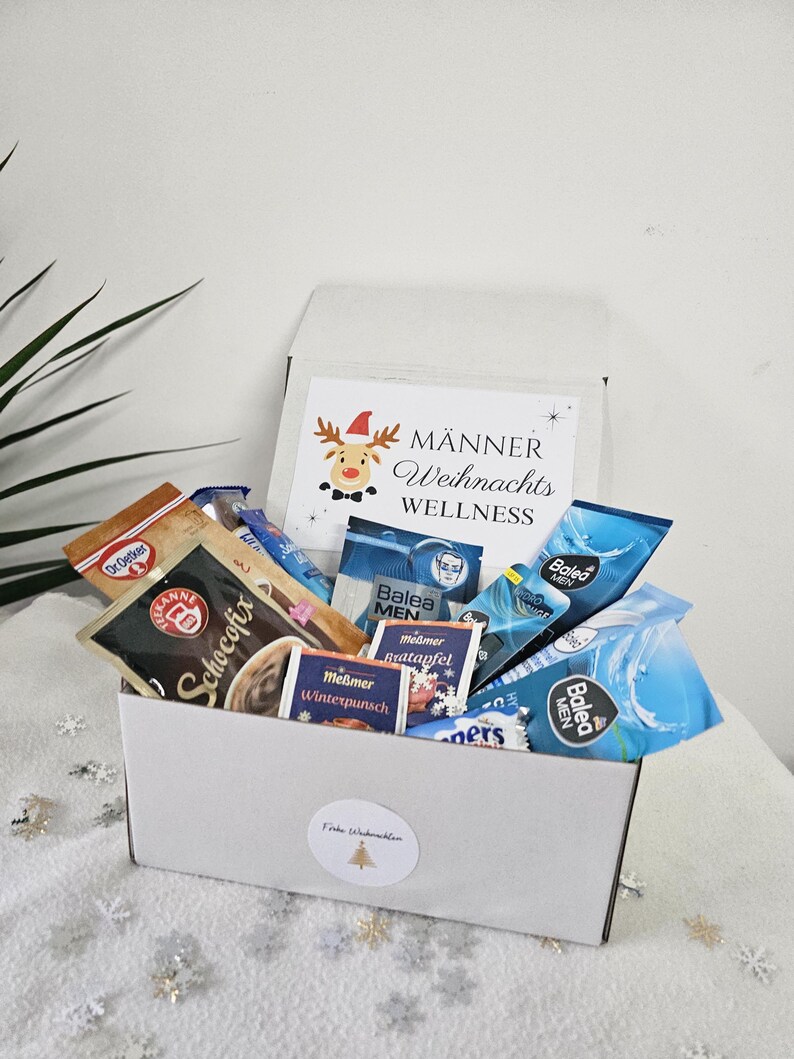Männer Wellnessbox Personalisiert/Geschenk für Männer Weihnachten/Wellness Set Freund/Pflege Box/Papa/Bruder/Adventsbox/Nikolaus/Wohlfühl image 4