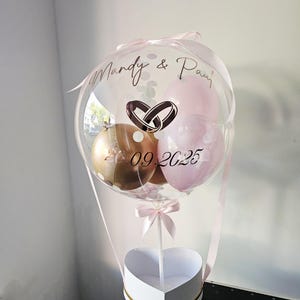 Ballongeschenk HOCHZEIT/Geschenk zum Hochzeitstag/Verlobungsgeschenk/Just Married/Hochzeitsgeschenk/Ballongrüß /Geldgeschenk Hochzeit image 9