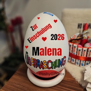 Personalisiertes XXL berraschungsei zur Einschulung /Schulkind Überraschungsei/Abschiedsgeschenk Schule/1.Klasse Geschenk/9 Designs 4