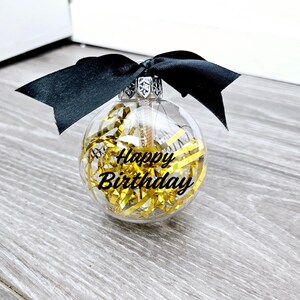 Wunscherfüller/Geldgeschenk Gutschein/Geldgeschenk Geburtstag/Weihnachtskügel personalisiert/Geld verschenken/Geld verpacken/Glückwunsch Gold