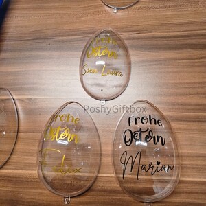 Acryl-Ei 14cm oder 16cm transparent ,teilbar/Ostereier Mit Schokoladen/Nutella Geschenk/Personalisierte Ostereier/Osterkorb/Geschenk Ostern image 9