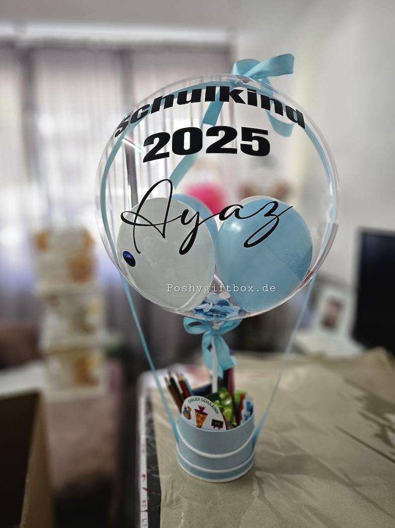 Schulkind Ballon/Geschenk zur Einschulung/Schulkind Geschenk/Geschenkbox zum ersten Schultag/Endlich Schulkind Ballon/Schultüte Einschulung image 4