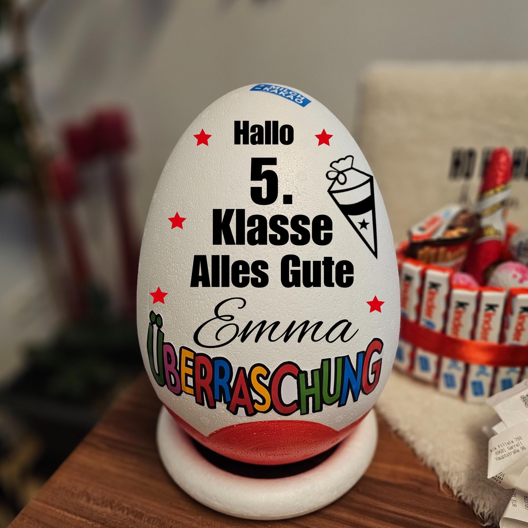 Personalisiertes XXL Überraschungsei 5.klasse/gymnasium/geschenk Ausbildung/Ü-ei Befüllt 9 Designs/einschulungsgeschenk 2026/schultüten