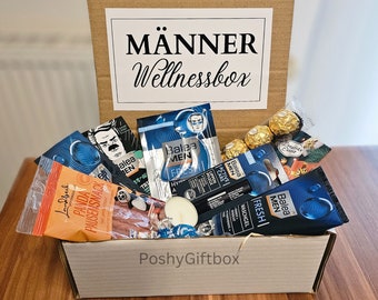 Männer Wellnessbox Personalisiert/Geschenk für Männer/4 Designs/Wellness Set für Freund/Weihnachten,Geburtstagsgeschenk für Ihn/Pflege Box