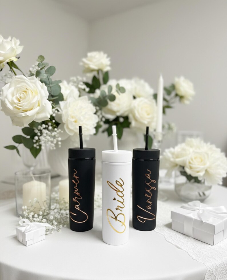 480ml Trinkbecher mit Deckel und Strohhalm/doppelwandiger/ Reisebecher/JGA Geschenk/Kaffeebecher personalisiert/Party Becher/Trinkbecher image 8