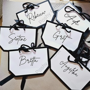 Geschenktaschen mit Namen/Eine Kleinigkeit Tüte/Geschenktüte /Geschenkverpackung JGA/Goodies Bag/JGA Beutel/Geschenktasche Geburtstag,Party
