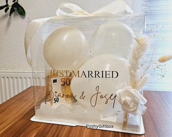 Personalisierte Ballon-Box/Geschenkbox/Luftballons/Geldgeschenk/Verlobungsgeschenk/Geburtstagsgeschenk/Geschenkverpackung/Hochzeitsgeschenk