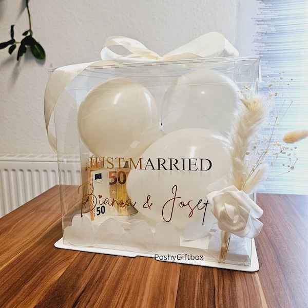 Personalisierte Ballon-Box/Geschenkbox/Luftballons/Geldgeschenk/Verlobungsgeschenk/Geburtstagsgeschenk/Geschenkverpackung/Hochzeitsgeschenk