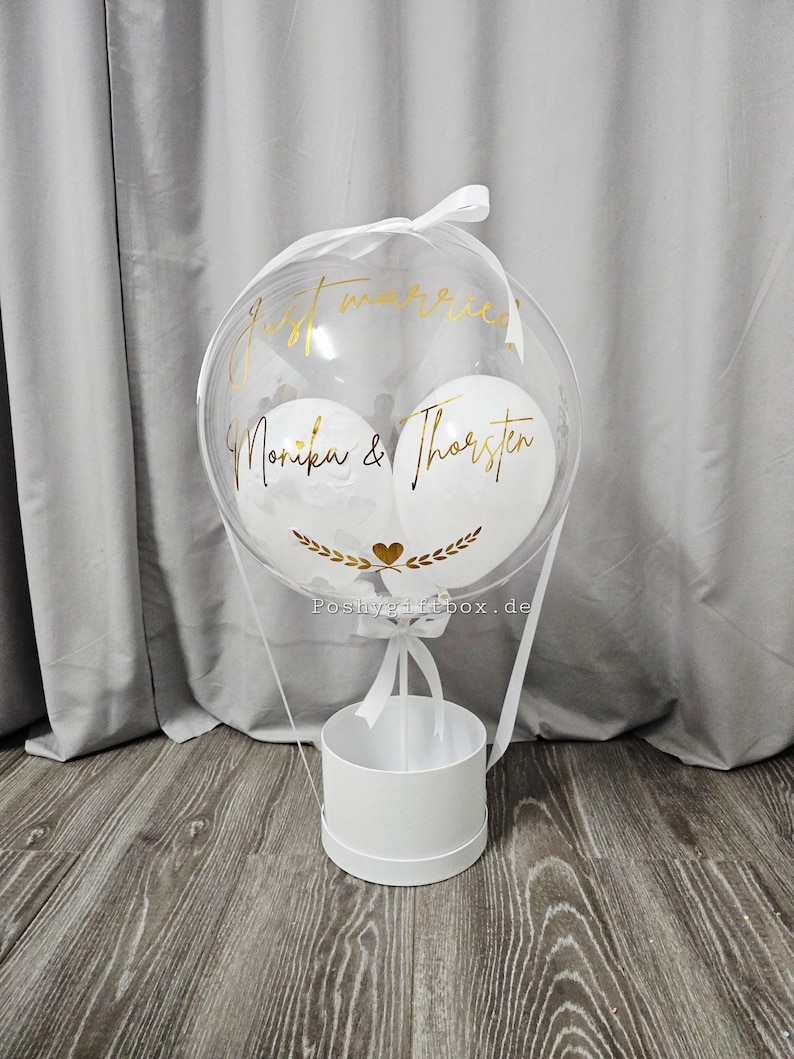 Ballon Geschenk mit Schokoladen und Trockenblumen/Personalisierte Balloons/Hochzeitsgeschenk/Happy Valentinstag/Geburtstagsgeschenk image 11