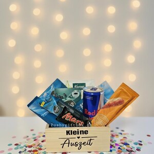 Geschenkkörbchen/Kleines Geschenk/Holz Geschenkkorb/Kleine Auszeit/Holzkorb/Kleines Dankeschön/Abschied Geschenk/Männer Wellness/Präsentkorb 3