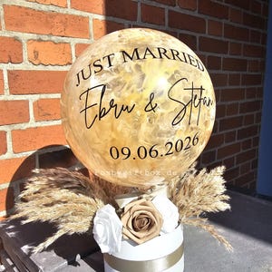 Ballon mit Acrlyfarben /Geschenk Hochzeit,Geburtstag,Abschluss,Abschied/Personalisierter Ballon/Individuelles Geschenk/Partydekoration 画像 8