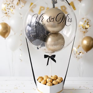 Geburtstagsgeschenk/Hochzeitstag Geschenk/Ballongeschenk /Geschenk Frauen/Männer/Ballon personalisiert/Verlobungsgeschenk/Ballonbox/Ballons image 2