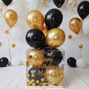 Ballon personalisiert/Personalisierte Ballonbox/Geldgeschenk Verpackung/Geschenkbox Verschiedene Größen/Geschenkverpackung/Luftballons image 3
